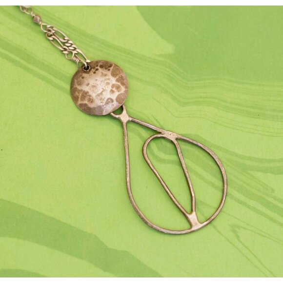 Vintage Sterling Silver Figaro Style Chain Intricate Necklace 18 inch - W13 - Picture 1 of 3